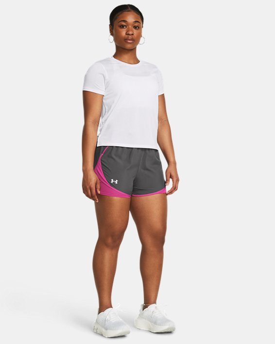 Women's UA Fly-By 2-in-1 Shorts, Gray, pdpMainDesktop image number 2